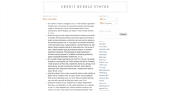 Desktop Screenshot of creditbubblestocks.com
